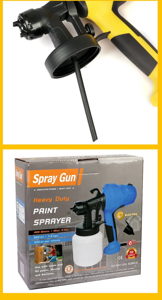 Electric Spray Gun Portable Home Paint Sprayer Auto Furniture Steel Coating AirbrushTool high-pressure atomizing spray paint gun