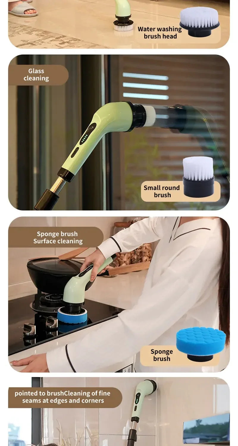 Cordless Electric Spin Scrubber – Multi-Purpose Cleaning Brush for Bathroom, Kitchen & Toilet