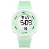 Women's LED Digital Watch, Waterproof Sport Watch with Silicone Band