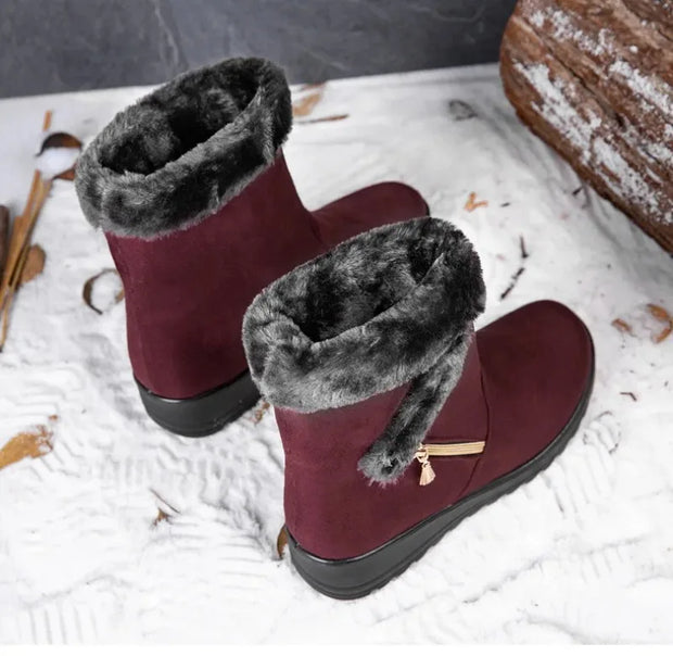 Winter Women Boots Fashion High-top Cotton Shoe Non Slip Wedges Platform Booties Mid-calf Snow Boots Warm Winter Boots for Women