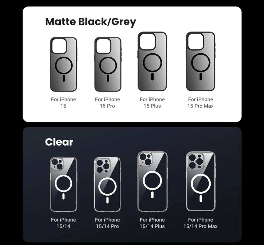 Magnetic Phone Case – Shockproof for iPhone 17/16/15/14 Pro