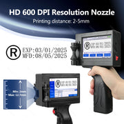 12.7mm Portable Inkjet Printer Handheld TIJ Maker Machine with ink Cartridge Image Picture Serial Number Edit Print