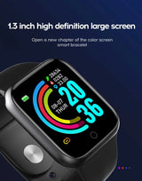 Smart Watch Y68 – strap color options pink silver white black