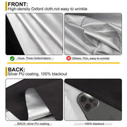 Removable Window Blackout Fabric Cloth Light Blocking Sunshade Black Curtain DIY Blackout Glass Privacy Window Tint Sticker