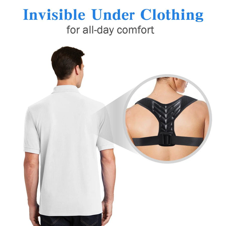 Discreet Posture Corrector, Ergonomic Back Straightener Brace for Women and Men
