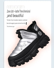 Winter Snow Boots, Men's Insulated Warm Cotton Boots, Anti-slip and Wear-resistant Hiking Shoes, Casual Outdoor Boots