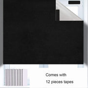 Removable Window Blackout Fabric Cloth Light Blocking Sunshade Black Curtain DIY Blackout Glass Privacy Window Tint Sticker