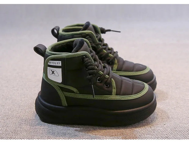 Winter Children Snow Boots 2025 New Kids Ankle Boots Toddler Girls Fashion Non-slip Plush Fur Warm Boys Cold-proof Short Boots