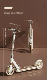 Children's Scooter, Foldable Bicycle, Large Children's Sliding Wheel, Campus Adult Two Wheel Scooter 5-15 years old