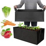 Square felt grow bag front view