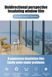 House Window Tint Privacy Film Anti Look Vinyl Mirror Foil Non Adhesive Car Glass Screen Stickers Rolls Heat UV Protection Tools