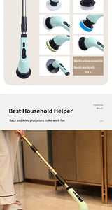 Cordless Electric Spin Scrubber – Multi-Purpose Cleaning Brush for Bathroom, Kitchen & Toilet