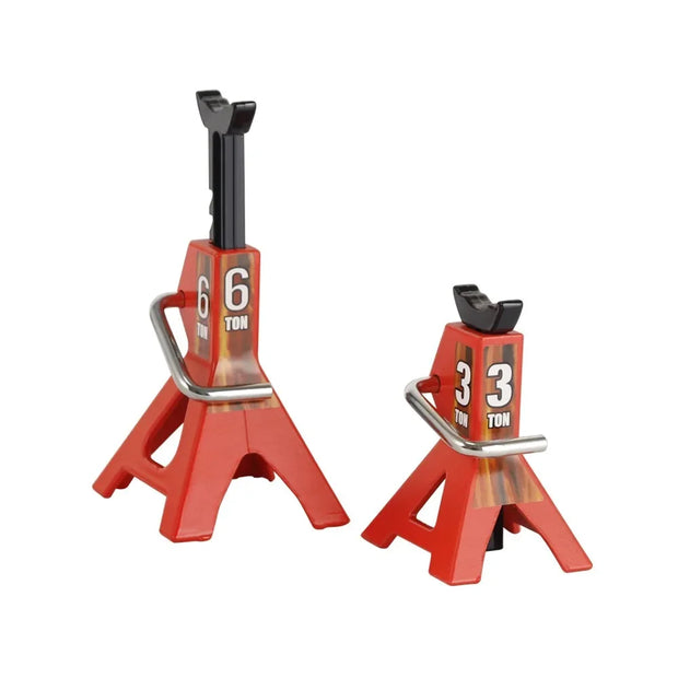Floor Simulation Jack Stands Lift Pair Rack for Remote Toy Car Tire Change Lifting Support Stand Only