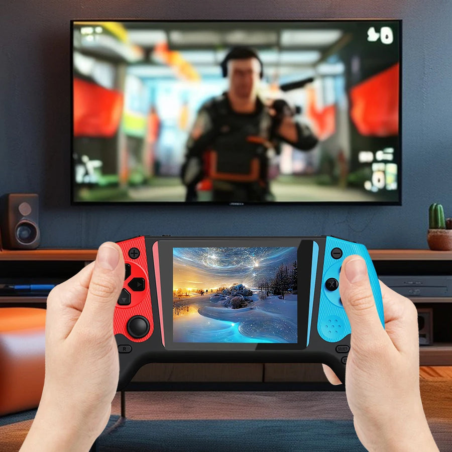 Retro Handheld Game Console, 500 Built-in Games, 3.5-Inch LCD, TV Output