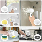 Cordless Electric Spin Scrubber – for Bathroom & Kitchen, with Brush Heads