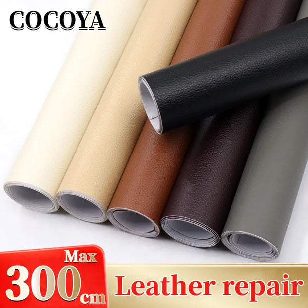 300X40CM Self-adhesive Leather Repair Patch for Roll Car Interior Sofa Chair Table Faux Genuine Leather Fabric Sticker Patches