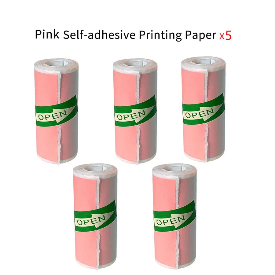 Mini Portable Printer Thermal Paper HD 57*25mm Universal Self-adhesive Roll Paper Label Sticker For Phone Printing Picture Photo UpTrend Deals