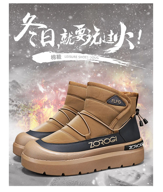 Winter Boots for Men Add Velvet Men's Sneakers Ankle Boots Soft and Comfortable Sports and Leisure Wear-resistant Non-Slip New