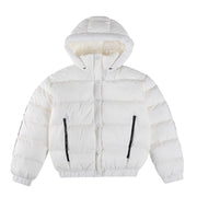 White Winter Jacket for Women Fashion Long Sleeve Hooded Bread Cotton Clothes Female Leisure Thick Warm Padded Coat Women
