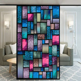 Privacy Window Film – Stained Glass, Static Cling, No Glue