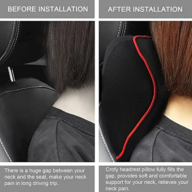Memory Foam Car Neck and Back Pillow