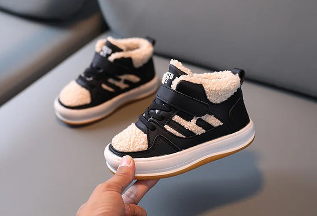 Winter Children Snow Boots for Boys Girls Fashion Kids Outdoor Sneakers Ankle Booties Warm Plush Running Sports Kids Shoes