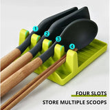 Spoon rest and pot lid holder detail view