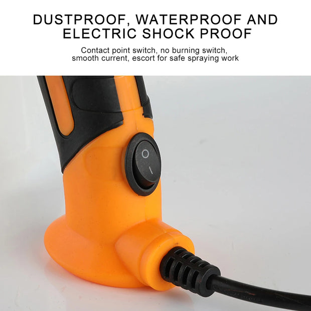 500W Portable Electric Spray Gun 900ml 300mm Household Paint Sprayer Flow Control Adjustable Nozzle for Furniture/Walls/Fences