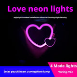 Solar Powered Car Neon Light – Heart-Shaped, Triangular Windows