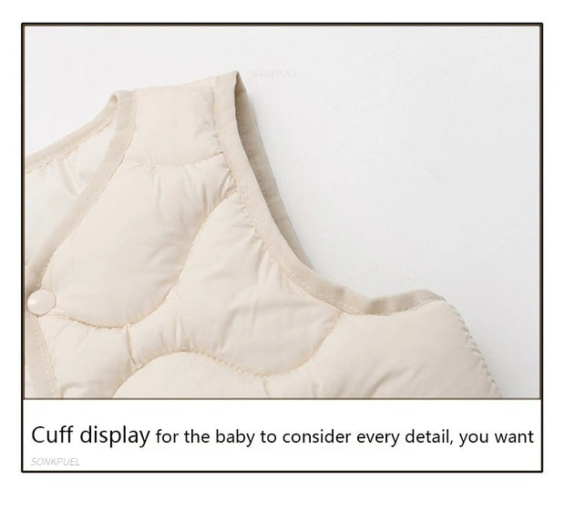 2025 Winter Outdoor Clothes For Children Vests & Vests Winter Kids Boy Girl Clothes Outerwear Infant Life Jacket Waistcost