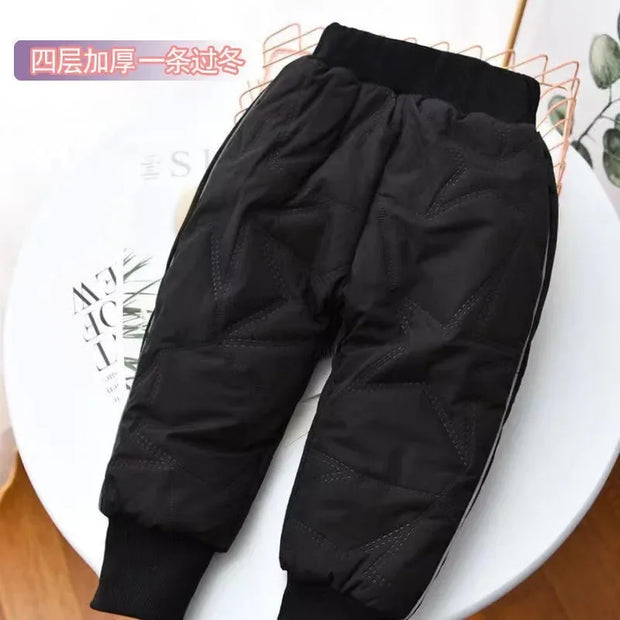 Kids Winter Thermal Pants - Cotton-Padded Warm Trousers for Cold Weather Outdoor Snow Play & Comfort Kids Clothes