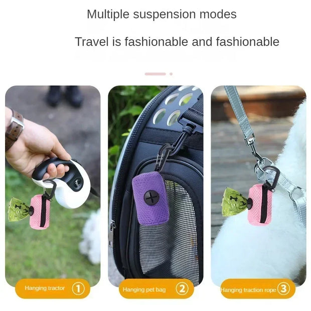 Hanging Dog Poop Bag Dispenser Holder