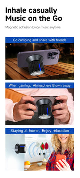 Portable Magnetic Bluetooth Speaker – Waterproof, Stereo Surround Sound with Subwoofer