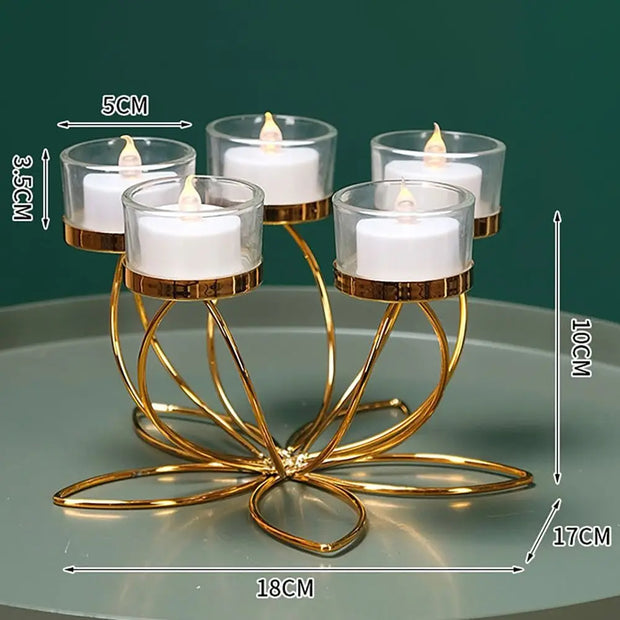 Metal Candle Holder for Table Decor