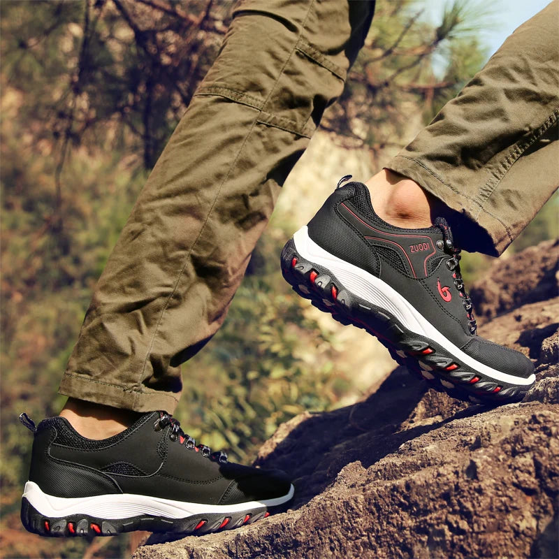 Men's Leather Casual Sneakers – Lightweight for All Seasons