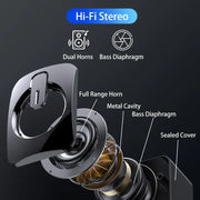 USB wired computer speakers with LED light showing detailed speaker components and Hi-Fi Stereo features.