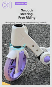 Teenagers and Kids Scooters Adult Two-Wheeled Collapsible City Campus Scooter 12 Scooter