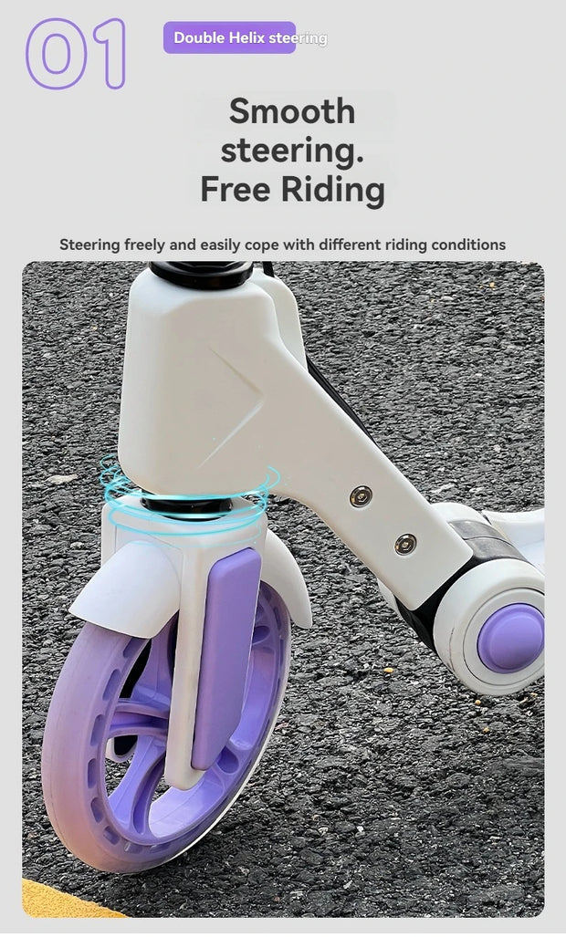 Teenagers and Kids Scooters Adult Two-Wheeled Collapsible City Campus Scooter 12 Scooter