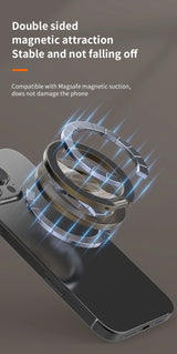 Double-Sided MagSafe Phone Holder – Foldable 360° Rotating Stand for iPhone 14/15/16