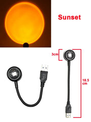 USB LED Sunset Rainbow Projection Lamp