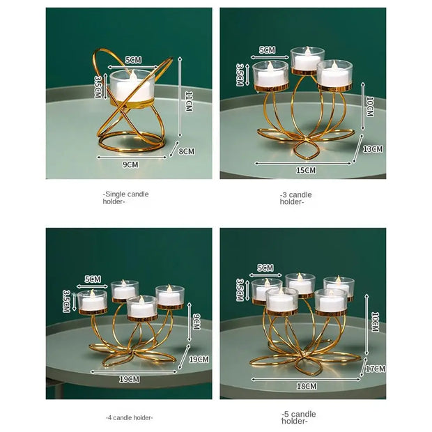 Metal Candle Holder for Table Decor