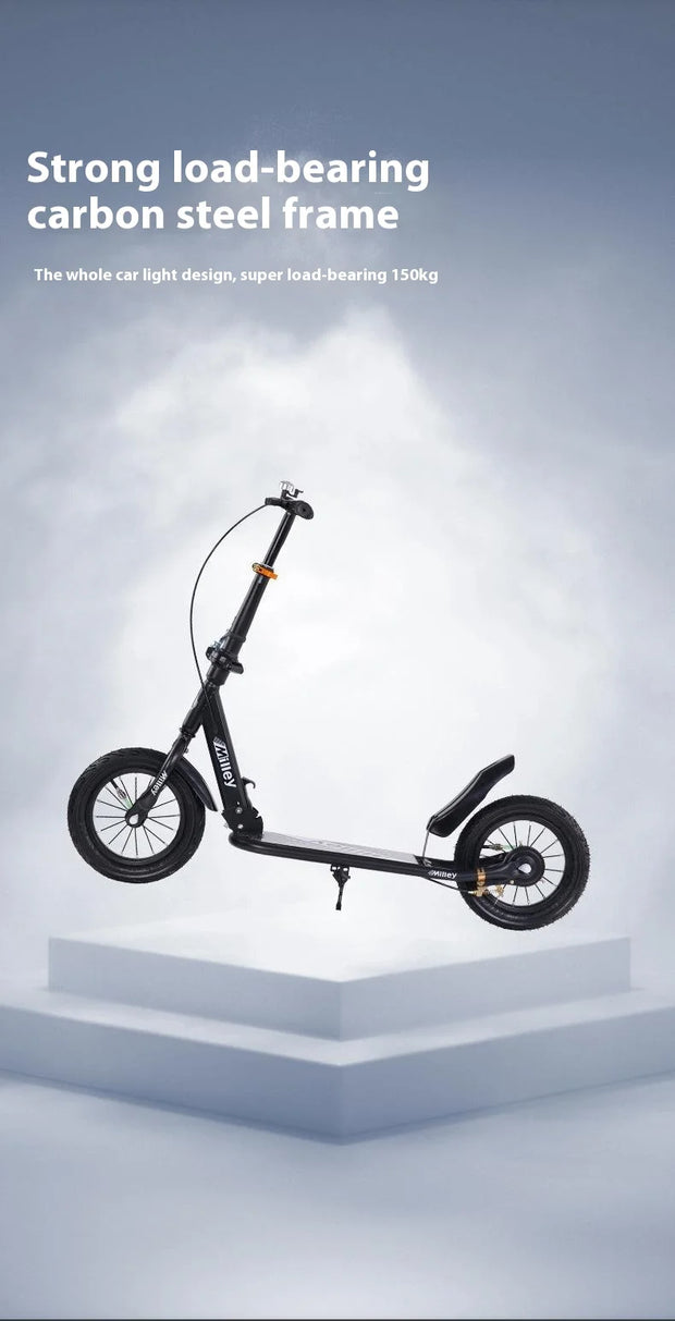 Adult Handbrake Scooter For Teens To Work Big Wheel Two-wheel Foldable Urban Campus Mobility Scooter Hot New