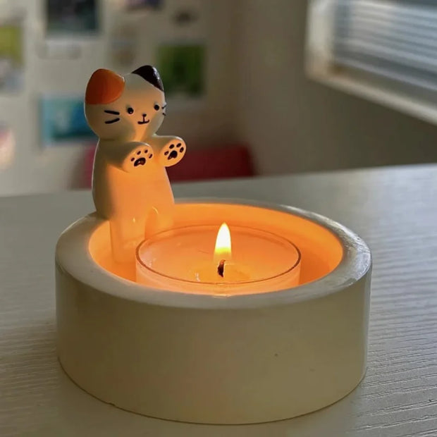 Cute Kitten Aromatherapy Candle Holder