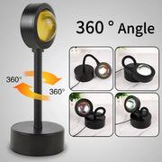 USB LED Sunset Rainbow Projection Lamp
