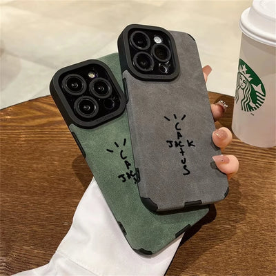 Flip Leather Phone Case – for iPhone 11-16 Series, Streetwear Style