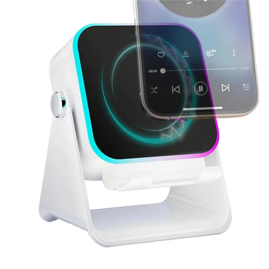 Magnetic Induction Bluetooth Speaker Phone Stand – Portable Wireless with Holder
