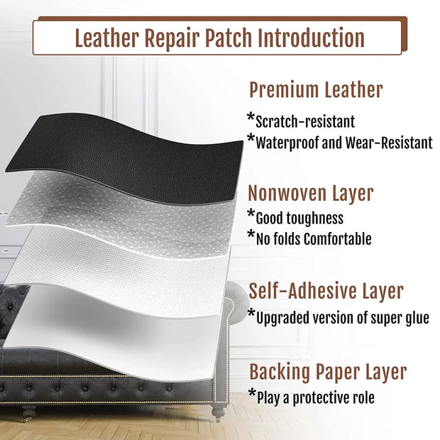 200x137cm Self-adhesive Leather Repair Patch Hole Patch Sticker for Sofa Table Chair Bag Shoes Bed Automotive Interio