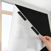 Removable Window Blackout Fabric Cloth Light Blocking Sunshade Black Curtain DIY Blackout Glass Privacy Window Tint Sticker