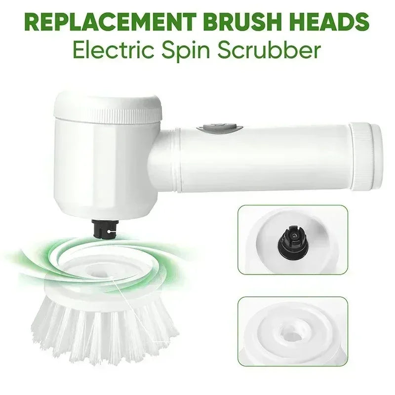 Cordless Electric Spin Scrubber – for Bathroom & Kitchen, with Brush Heads