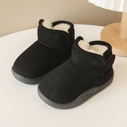 Winter Snow Boots For Children PU Leather Waterproof Kid's Plush Boots Thick Warm Cotton Shoes For Kids Boy's Girl's Warm Boots